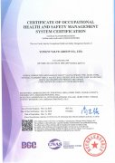 職業(yè)健康安全管理體系認(rèn)證證書